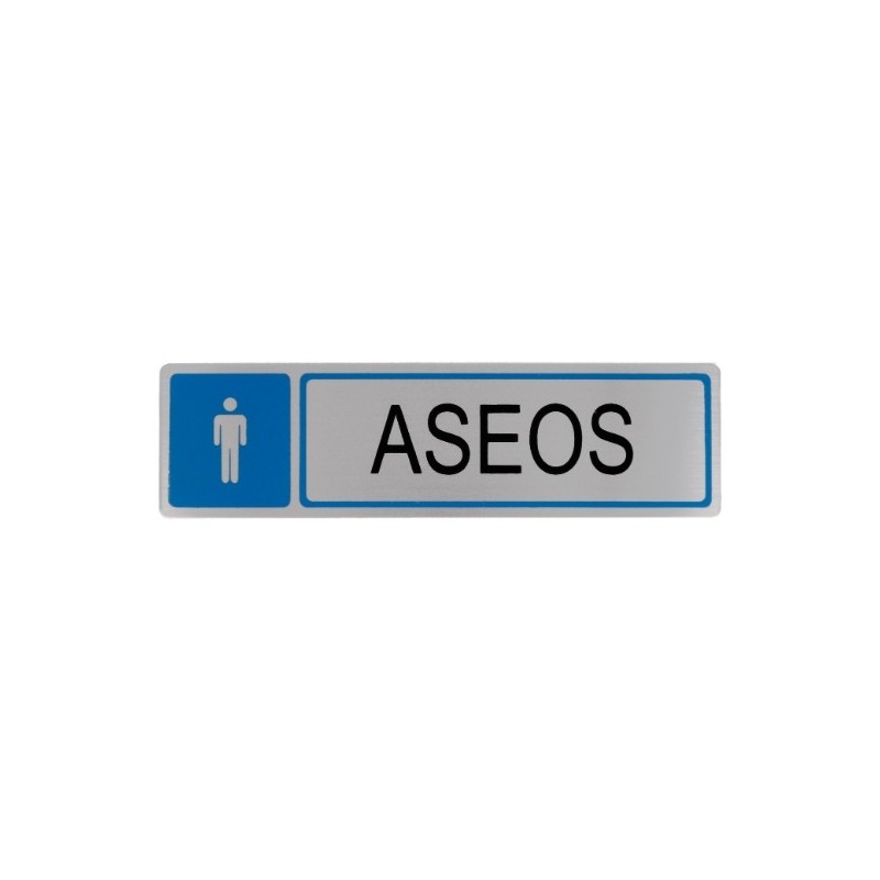 AMIG 8213  
 Placas señalización adhesivas  
 163 x 45 mm  
 Acero inoxidable  
 Mate