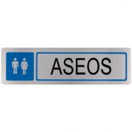 AMIG 8214  
 Placas señalización adhesivas  
 163 x 45 mm  
 Acero inoxidable  
 Mate