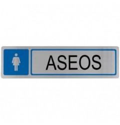 AMIG 8215  
 Placas señalización adhesivas  
 163 x 45 mm  
 Acero inoxidable  
 Mate