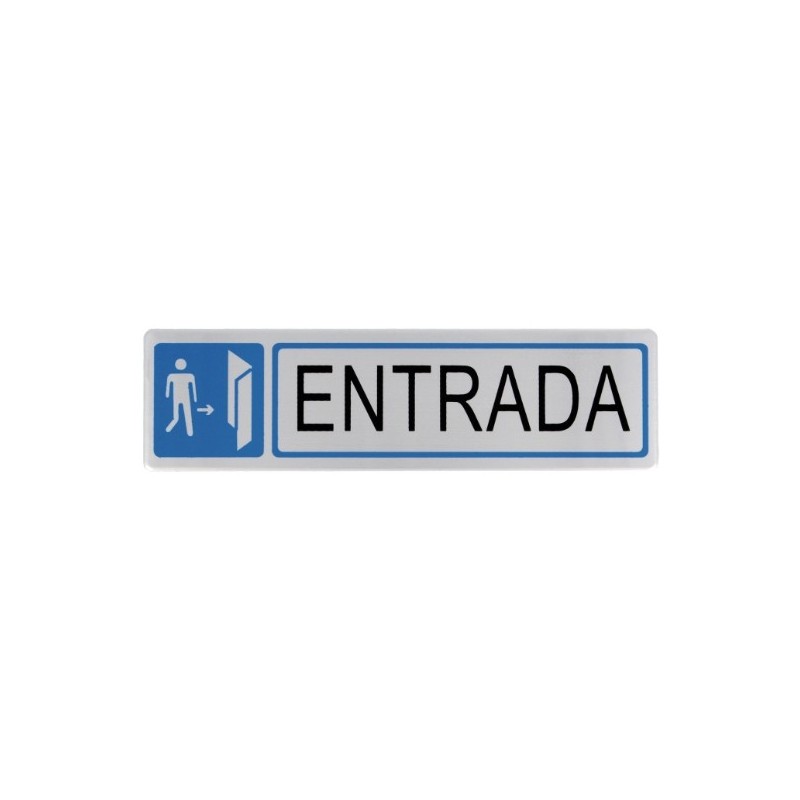 AMIG 8218  
 Placas señalización adhesivas  
 163 x 45 mm  
 Acero inoxidable  
 Mate