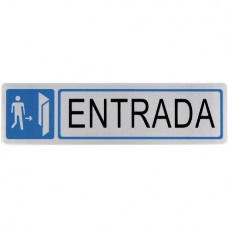 AMIG 8218  
 Placas señalización adhesivas  
 163 x 45 mm  
 Acero inoxidable  
 Mate