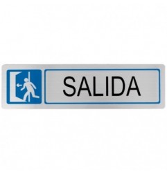 AMIG 8219  
 Placas señalización adhesivas  
 163 x 45 mm  
 Acero inoxidable  
 Mate