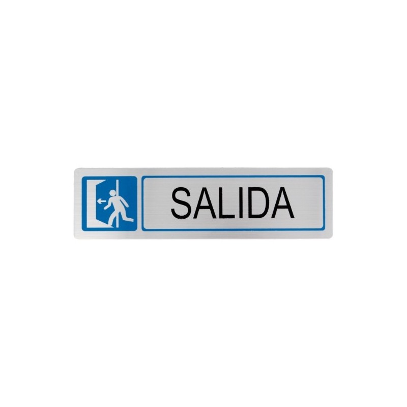 AMIG 8219  
 Placas señalización adhesivas  
 163 x 45 mm  
 Acero inoxidable  
 Mate