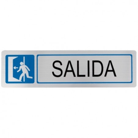 AMIG 8219  
 Placas señalización adhesivas  
 163 x 45 mm  
 Acero inoxidable  
 Mate