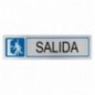AMIG 8219  
 Placas señalización adhesivas  
 163 x 45 mm  
 Acero inoxidable  
 Mate