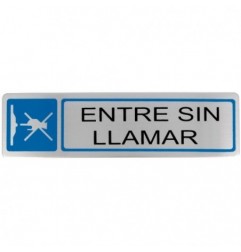 AMIG 8220  
 Placas señalización adhesivas  
 163 x 45 mm  
 Acero inoxidable  
 Mate