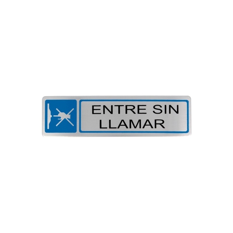 AMIG 8220  
 Placas señalización adhesivas  
 163 x 45 mm  
 Acero inoxidable  
 Mate