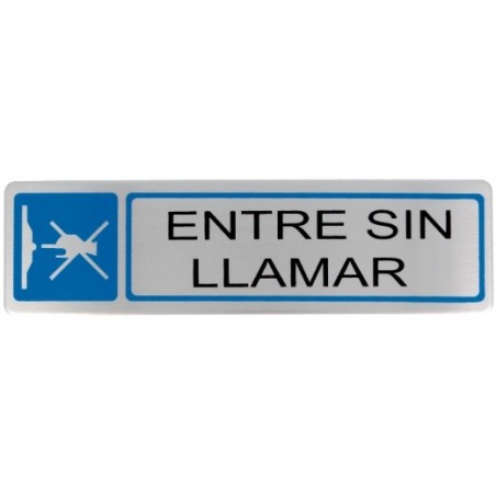 AMIG 8220  
 Placas señalización adhesivas  
 163 x 45 mm  
 Acero inoxidable  
 Mate