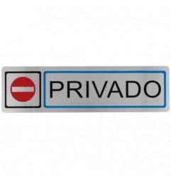 AMIG 8228  
 Placas señalización adhesivas  
 163 x 45 mm  
 Acero inoxidable  
 Mate