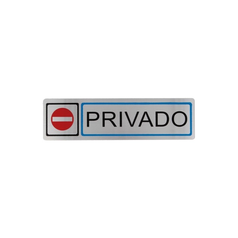AMIG 8228  
 Placas señalización adhesivas  
 163 x 45 mm  
 Acero inoxidable  
 Mate