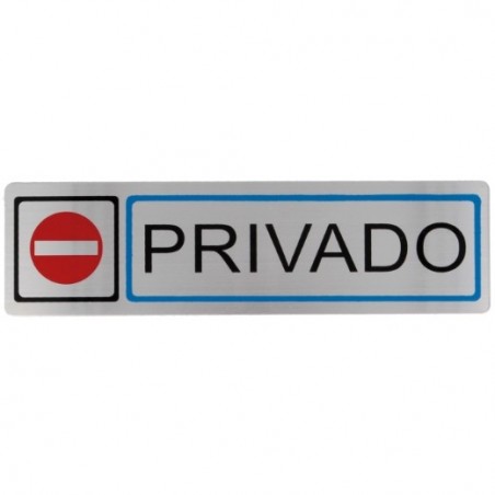 AMIG 8228  
 Placas señalización adhesivas  
 163 x 45 mm  
 Acero inoxidable  
 Mate