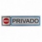 AMIG 8228  
 Placas señalización adhesivas  
 163 x 45 mm  
 Acero inoxidable  
 Mate