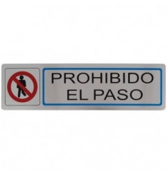 AMIG 8229  
 Placas señalización adhesivas  
 163 x 45 mm  
 Acero inoxidable  
 Mate