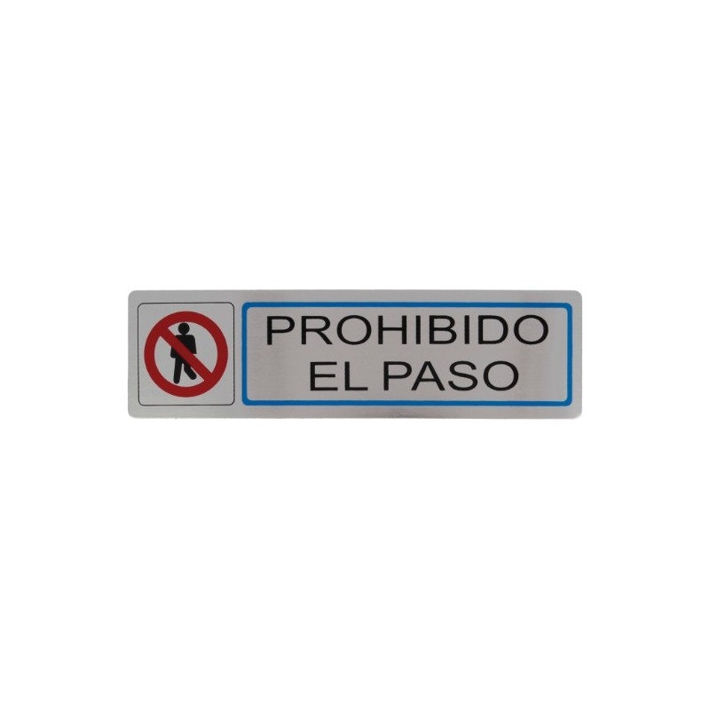 AMIG 8229  
 Placas señalización adhesivas  
 163 x 45 mm  
 Acero inoxidable  
 Mate