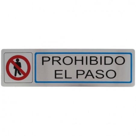 AMIG 8229  
 Placas señalización adhesivas  
 163 x 45 mm  
 Acero inoxidable  
 Mate