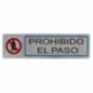 AMIG 8229  
 Placas señalización adhesivas  
 163 x 45 mm  
 Acero inoxidable  
 Mate