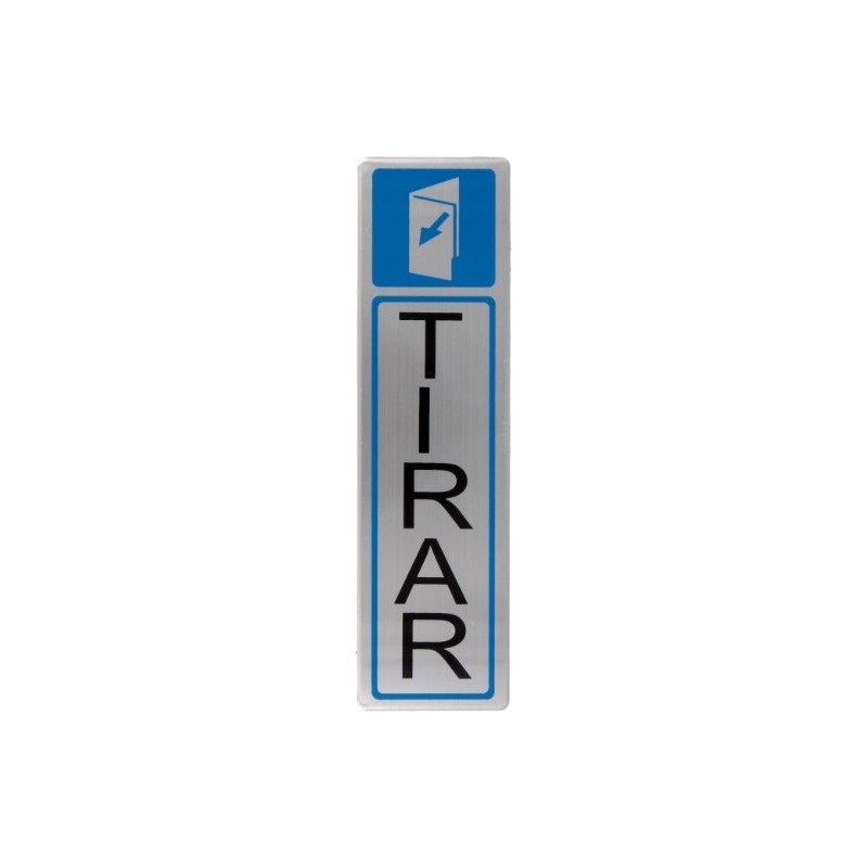 AMIG 8232  
 Placas señalización adhesivas  
 163 x 45 mm  
 Acero inoxidable  
 Mate