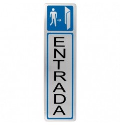 AMIG 8233  
 Placas señalización adhesivas  
 163 x 45 mm  
 Acero inoxidable  
 Mate