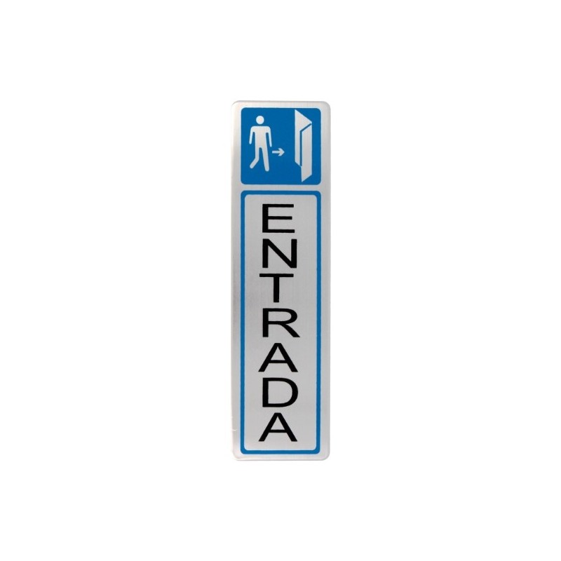 AMIG 8233  
 Placas señalización adhesivas  
 163 x 45 mm  
 Acero inoxidable  
 Mate