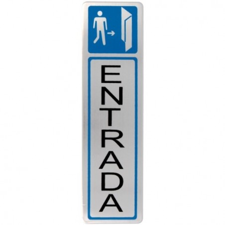 AMIG 8233  
 Placas señalización adhesivas  
 163 x 45 mm  
 Acero inoxidable  
 Mate