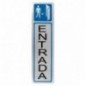 AMIG 8233  
 Placas señalización adhesivas  
 163 x 45 mm  
 Acero inoxidable  
 Mate