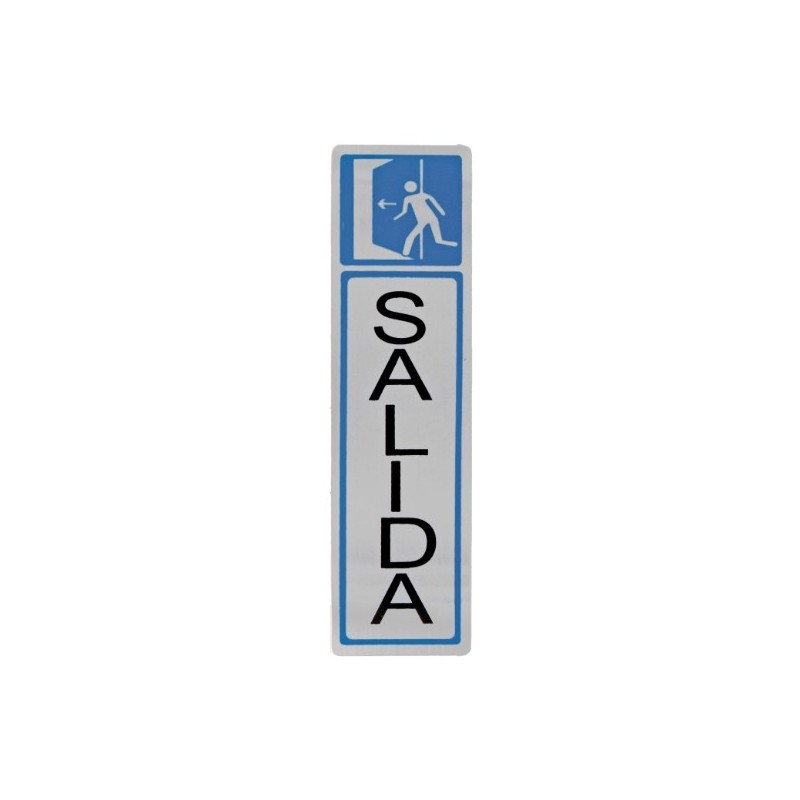 AMIG 8234  
 Placas señalización adhesivas  
 163 x 45 mm  
 Acero inoxidable  
 Mate