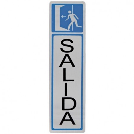 AMIG 8234  
 Placas señalización adhesivas  
 163 x 45 mm  
 Acero inoxidable  
 Mate