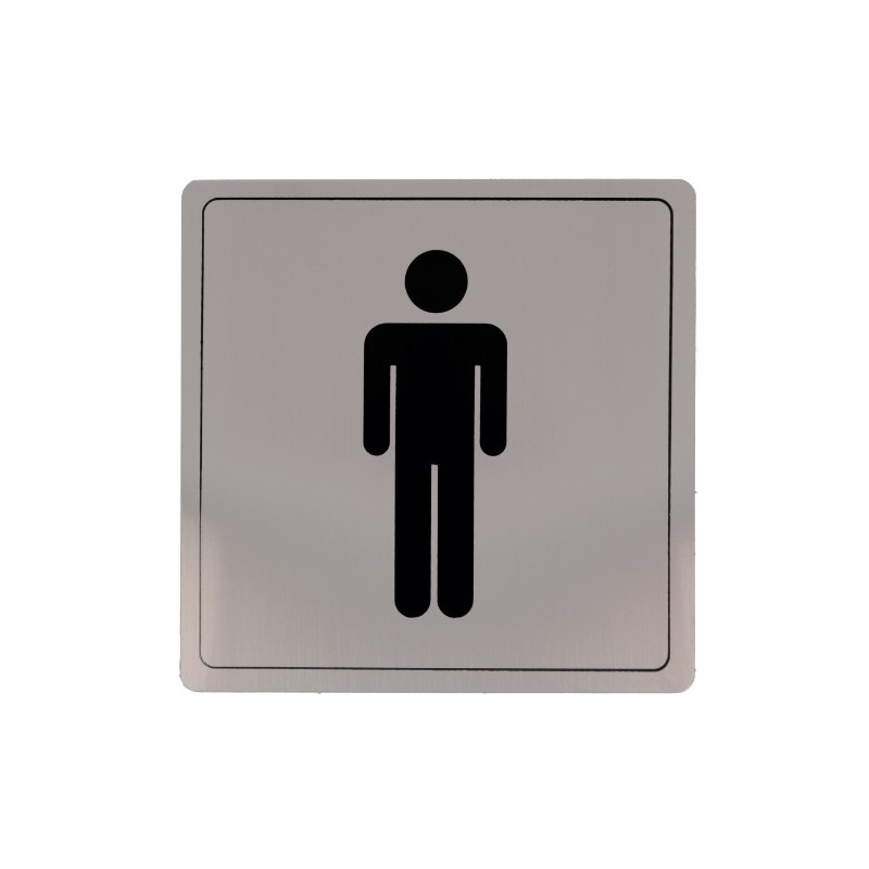 AMIG 8236  
 Placas señalización adhesivas  
 140 x 140 mm  
 Acero inoxidable  
 Mate