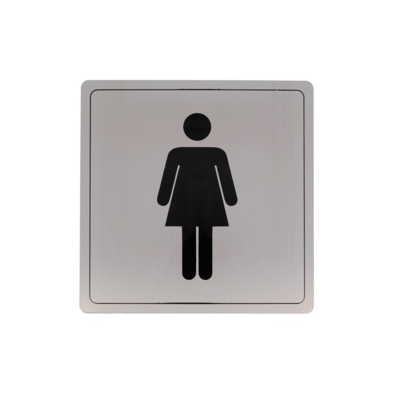 AMIG 8237  
 Placas señalización adhesivas  
 140 x 140 mm  
 Acero inoxidable  
 Mate
