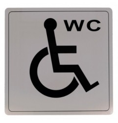 AMIG 8238  
 Placas señalización adhesivas  
 140 x 140 mm  
 Acero inoxidable  
 Mate