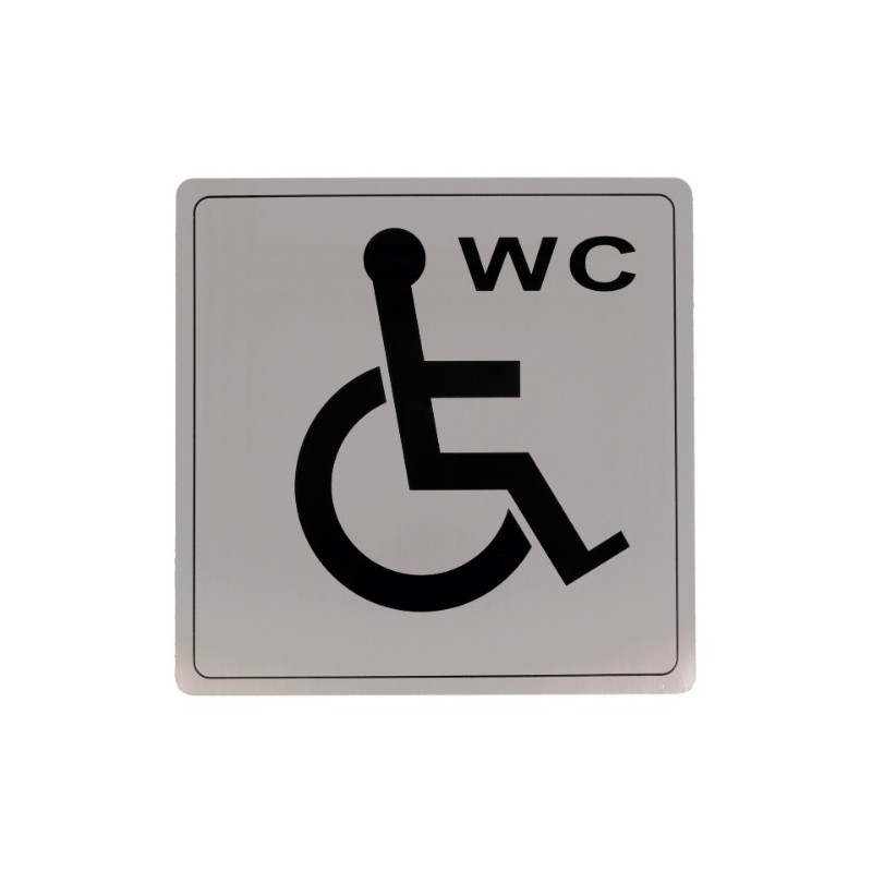 AMIG 8238  
 Placas señalización adhesivas  
 140 x 140 mm  
 Acero inoxidable  
 Mate