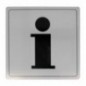 AMIG 8239  
 Placas señalización adhesivas  
 140 x 140 mm  
 Acero inoxidable  
 Mate