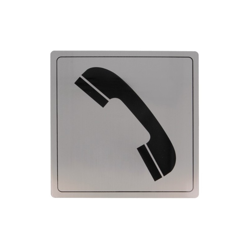 AMIG 8240  
 Placas señalización adhesivas  
 140 x 140 mm  
 Acero inoxidable  
 Mate