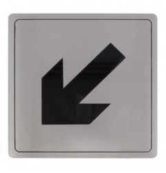 AMIG 8242  
 Placas señalización adhesivas  
 140 x 140 mm  
 Acero inoxidable  
 Mate