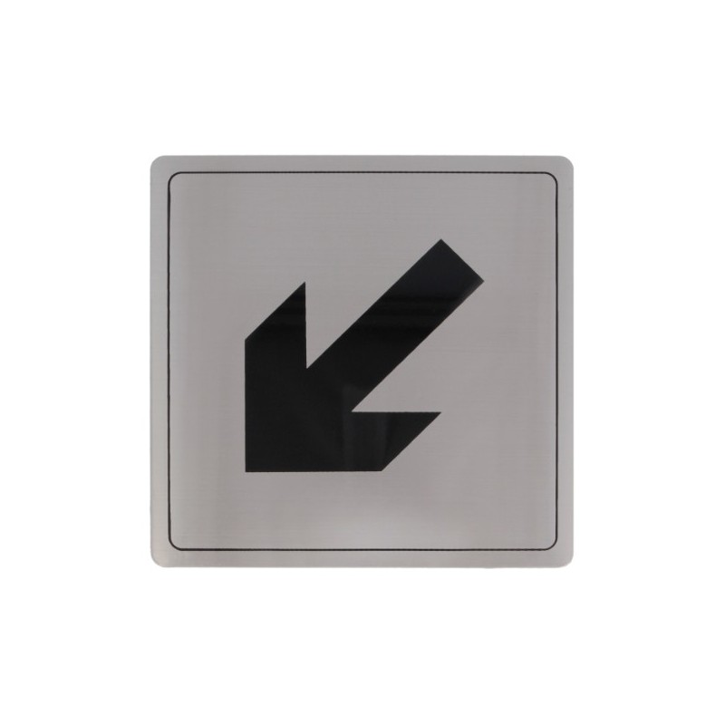 AMIG 8242  
 Placas señalización adhesivas  
 140 x 140 mm  
 Acero inoxidable  
 Mate