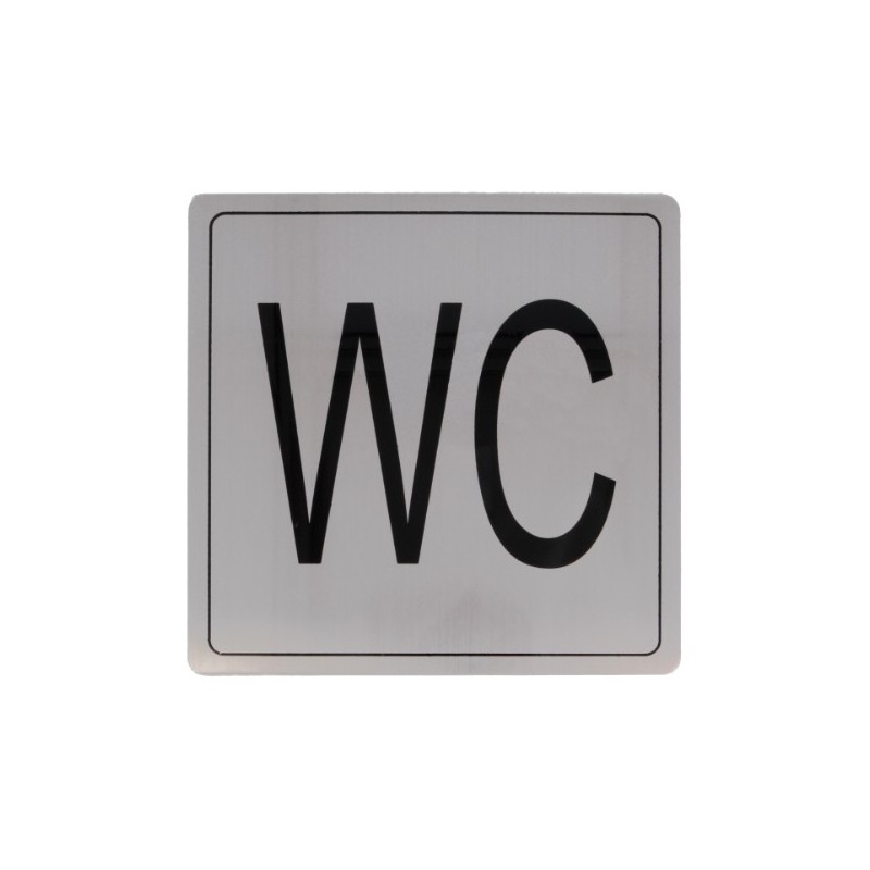 AMIG 8243  
 Placas señalización adhesivas  
 140 x 140 mm  
 Acero inoxidable  
 Mate