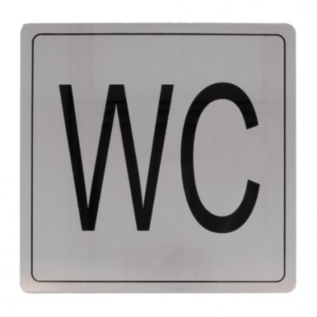 AMIG 8243  
 Placas señalización adhesivas  
 140 x 140 mm  
 Acero inoxidable  
 Mate