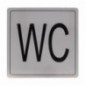 AMIG 8243  
 Placas señalización adhesivas  
 140 x 140 mm  
 Acero inoxidable  
 Mate