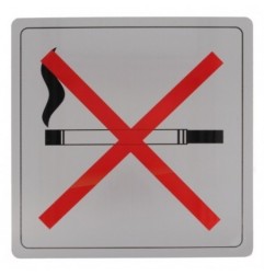 AMIG 8245  
 Placas señalización adhesivas  
 140 x 140 mm  
 Acero inoxidable  
 Mate