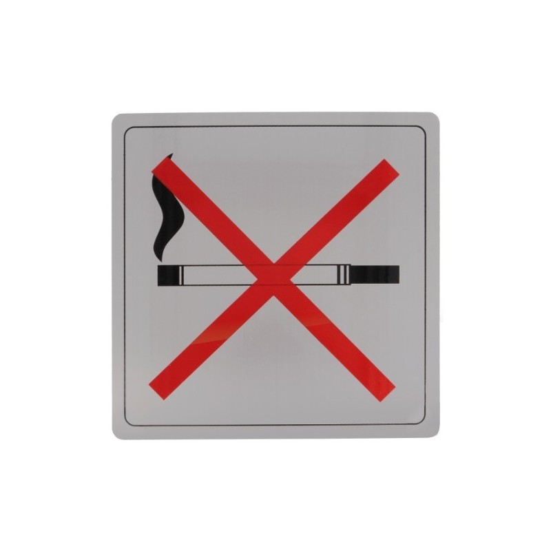 AMIG 8245  
 Placas señalización adhesivas  
 140 x 140 mm  
 Acero inoxidable  
 Mate