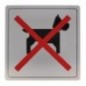 AMIG 8246  
 Placas señalización adhesivas  
 140 x 140 mm  
 Acero inoxidable  
 Mate