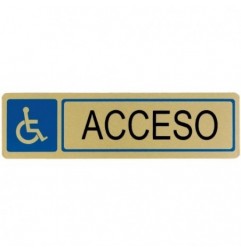 AMIG 8247  
 Placas señalización adhesivas  
 163 x 45 mm  
 Aluminio  
 Oro
