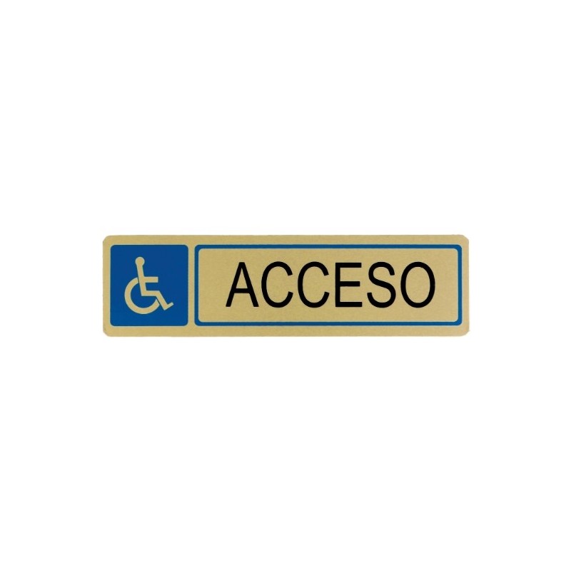 AMIG 8247  
 Placas señalización adhesivas  
 163 x 45 mm  
 Aluminio  
 Oro