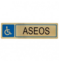 AMIG 8248  
 Placas señalización adhesivas  
 163 x 45 mm  
 Aluminio  
 Oro