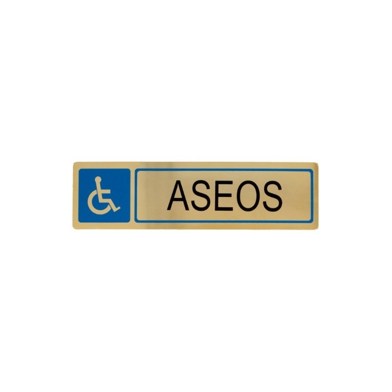 AMIG 8248  
 Placas señalización adhesivas  
 163 x 45 mm  
 Aluminio  
 Oro