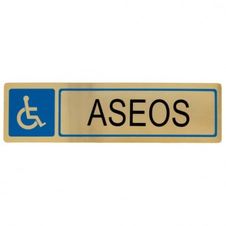 AMIG 8248  
 Placas señalización adhesivas  
 163 x 45 mm  
 Aluminio  
 Oro