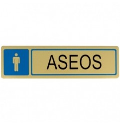 AMIG 8249  
 Placas señalización adhesivas  
 163 x 45 mm  
 Aluminio  
 Oro