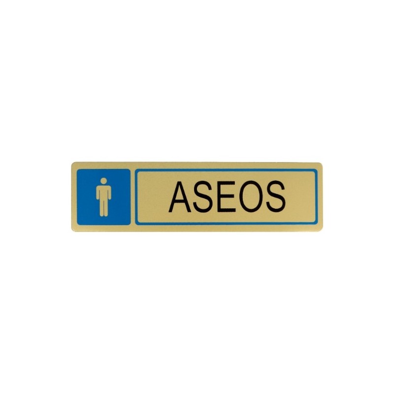 AMIG 8249  
 Placas señalización adhesivas  
 163 x 45 mm  
 Aluminio  
 Oro