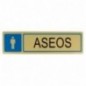 AMIG 8249  
 Placas señalización adhesivas  
 163 x 45 mm  
 Aluminio  
 Oro