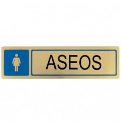 AMIG 8251  
 Placas señalización adhesivas  
 163 x 45 mm  
 Aluminio  
 Oro